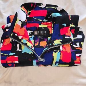 Vintage Tony Morgan Full zip colorful y2k stretch blazer Women's size small